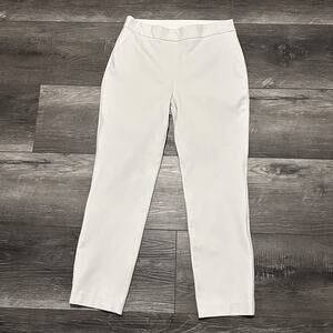SPANX The Perfect Pant Slim Straight White Ponte Pull-On, Size Medium